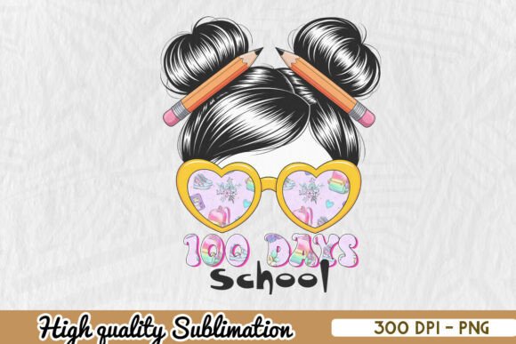 100 Days School Sublimation Teaching PNG