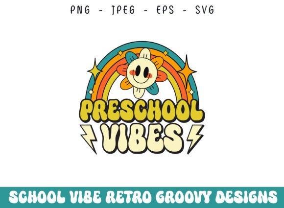 Preschool Grade School Retro Groovy Vibe Graphics