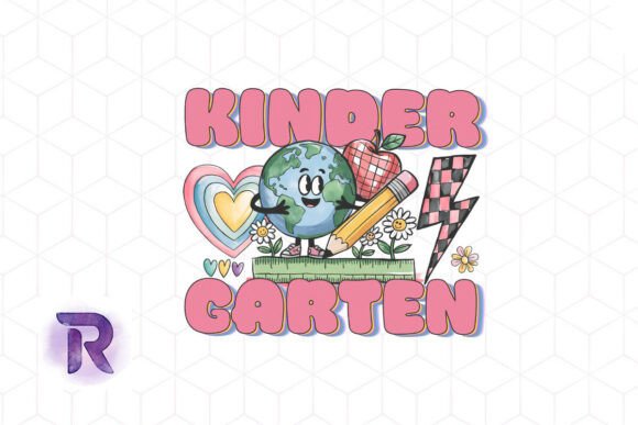 Retro Kindergarten Groovy Teacher PNG