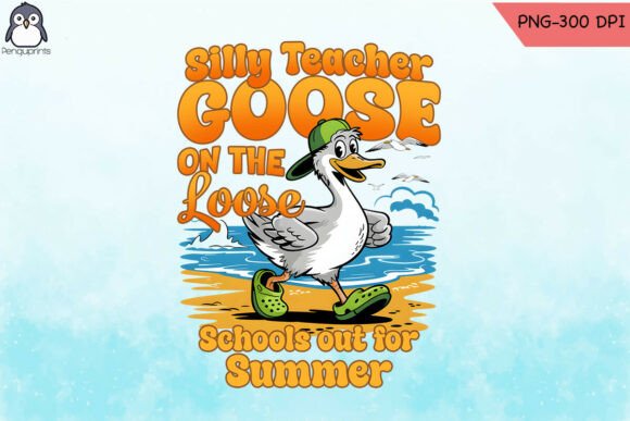 Silly Teacher Goose on Loose PNG