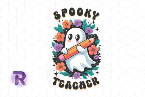 Spooky Teacher Cute Boo Halloween PNG