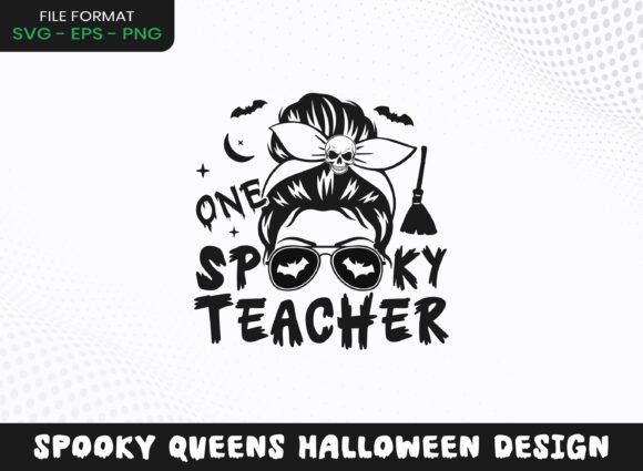 Spooky Teacher Halloween Season Skull