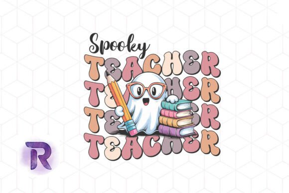 Sublimation Spooky Teacher Cute Boo PNG for Crafts